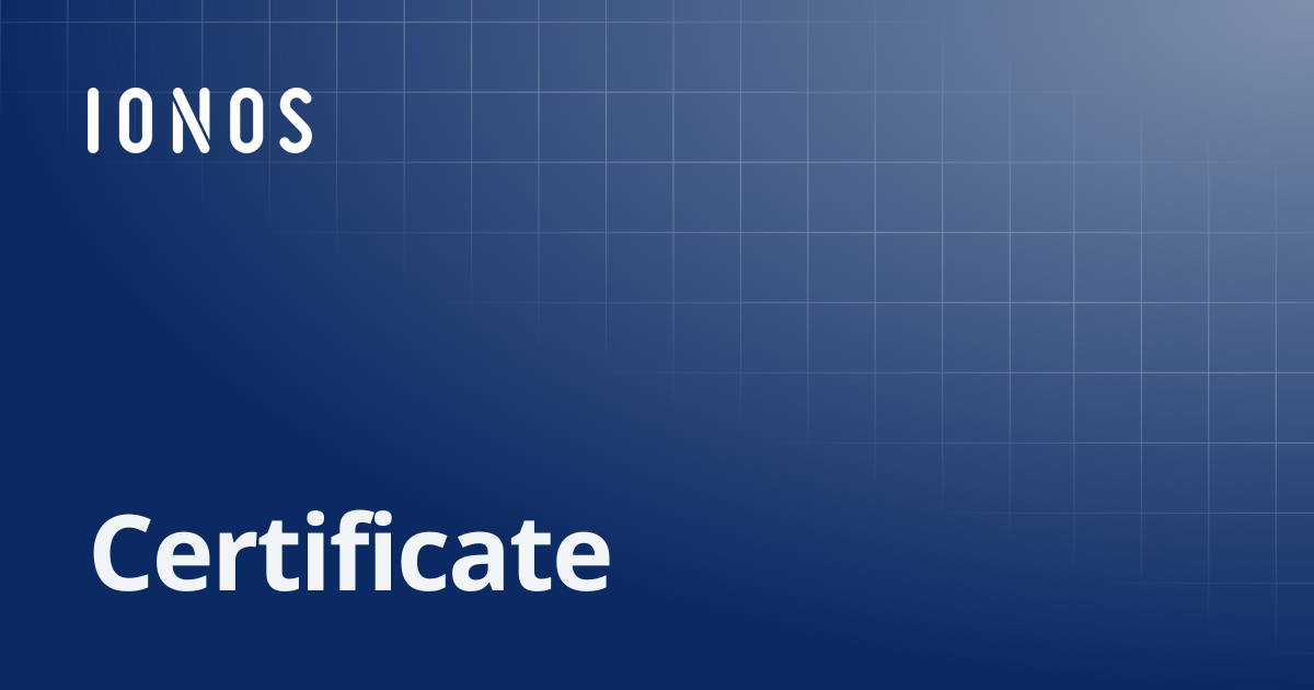 Certificate | GOLang SDK