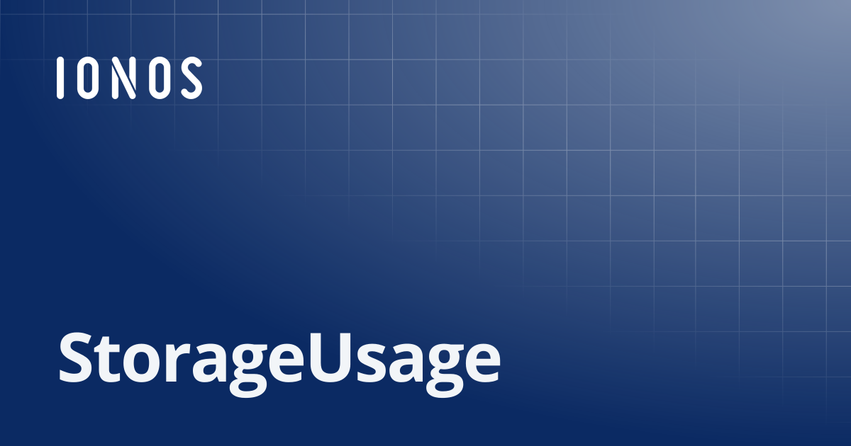 StorageUsage | Python SDK