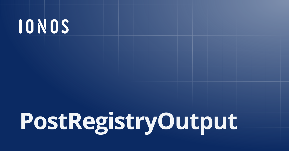 PostRegistryOutput | Python SDK