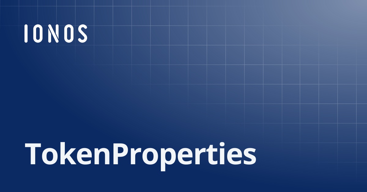 TokenProperties | Python SDK