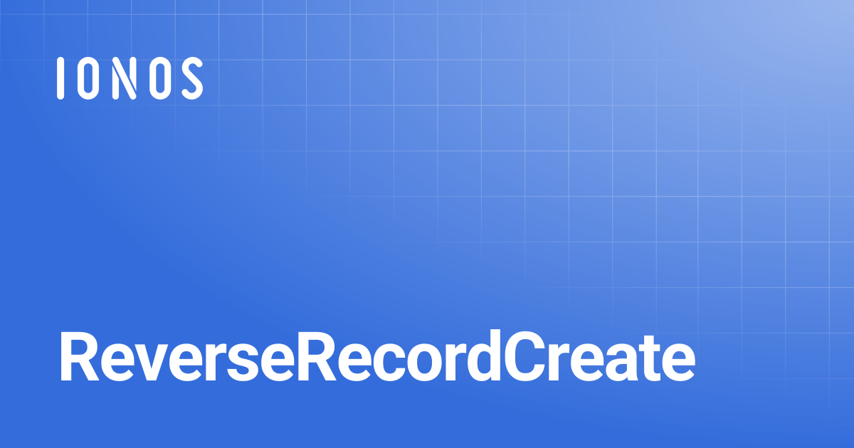 ReverseRecordCreate | Go SDK