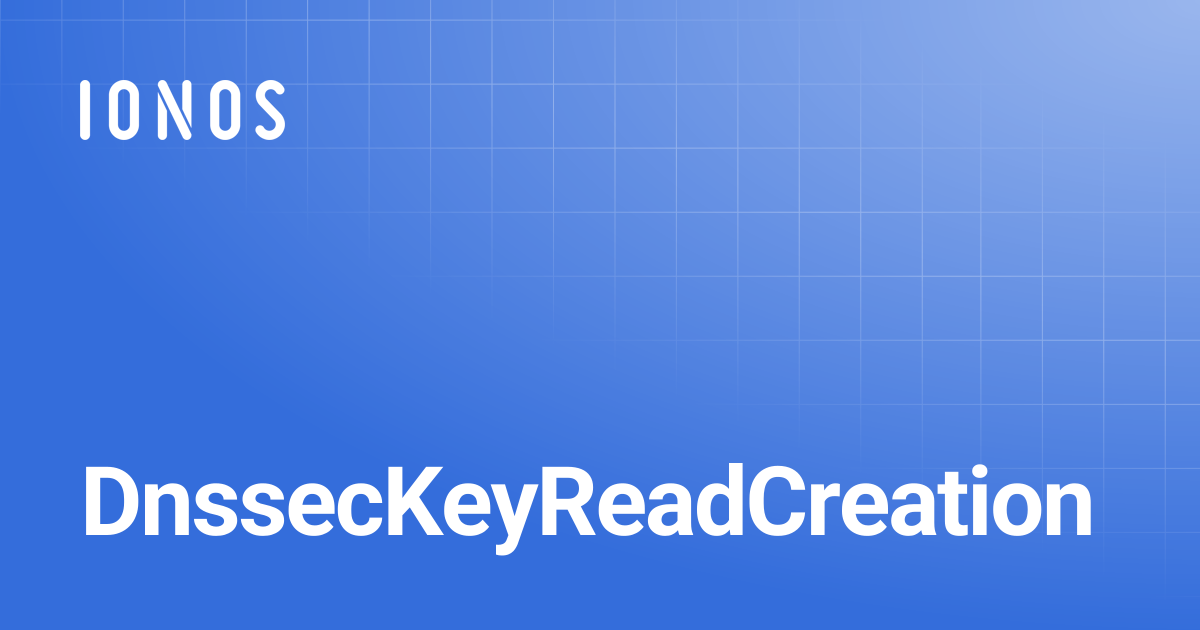 DnssecKeyReadCreation | Go SDK