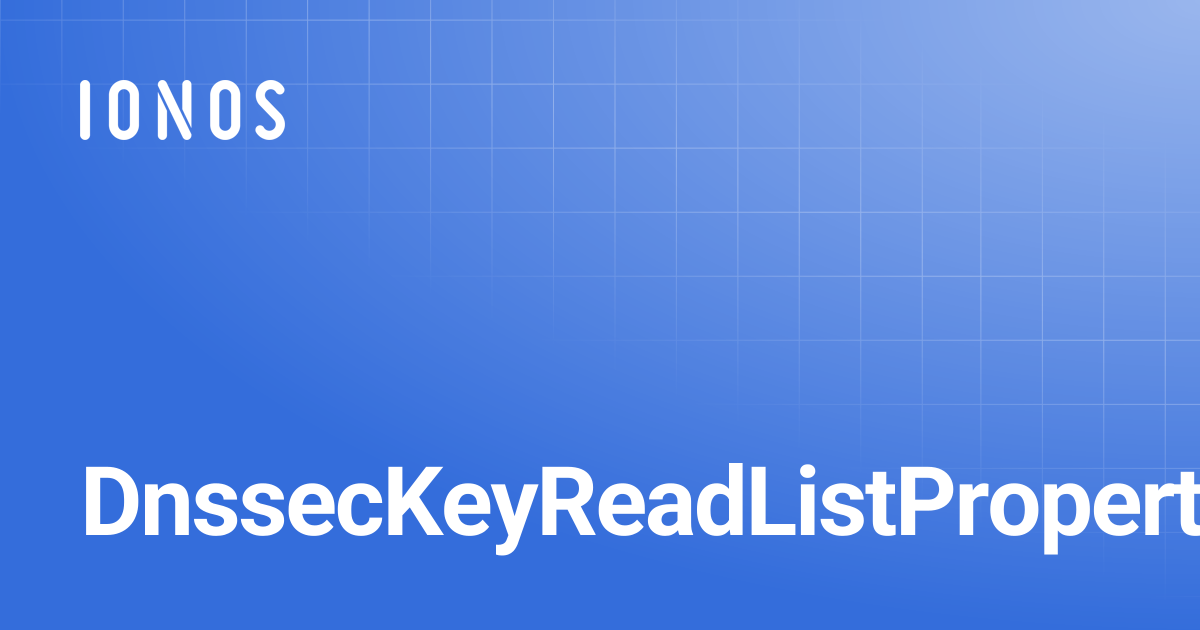 DnssecKeyReadListPropertiesKeyParameters | Go SDK