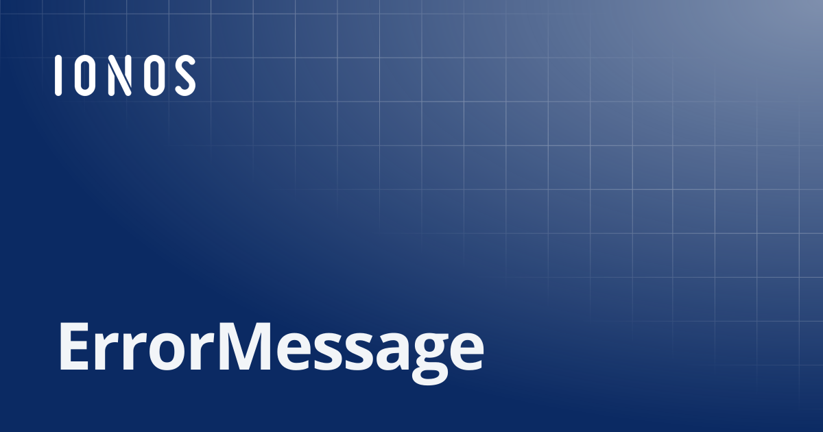 ErrorMessage | Java SDK