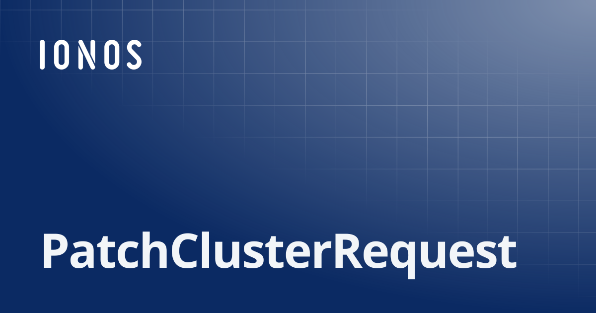 PatchClusterRequest | Python SDK
