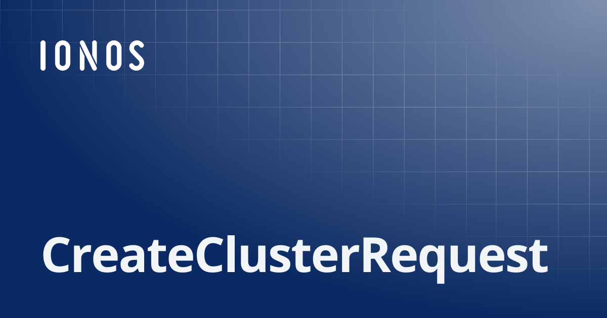 CreateClusterRequest | Python SDK