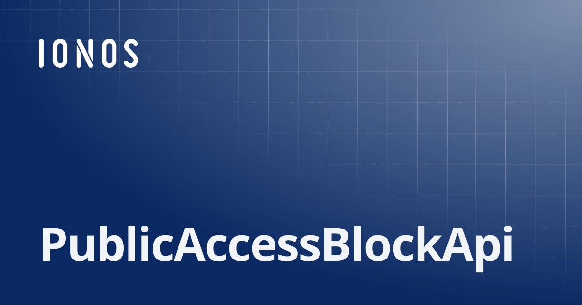PublicAccessBlockApi | SDK Go Bundle