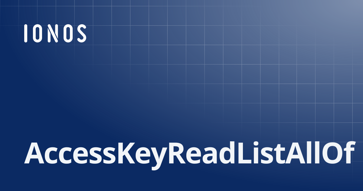 AccessKeyReadListAllOf | SDK Go Bundle