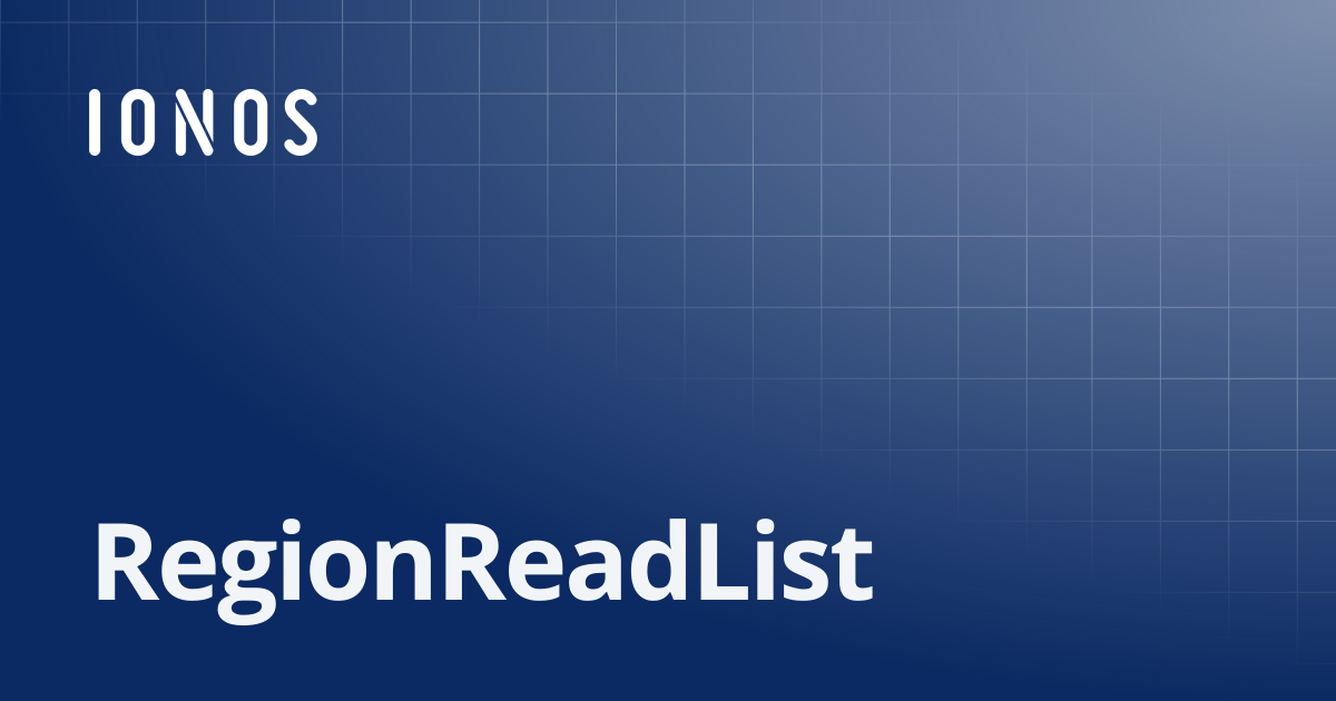 RegionReadList | SDK Go Bundle
