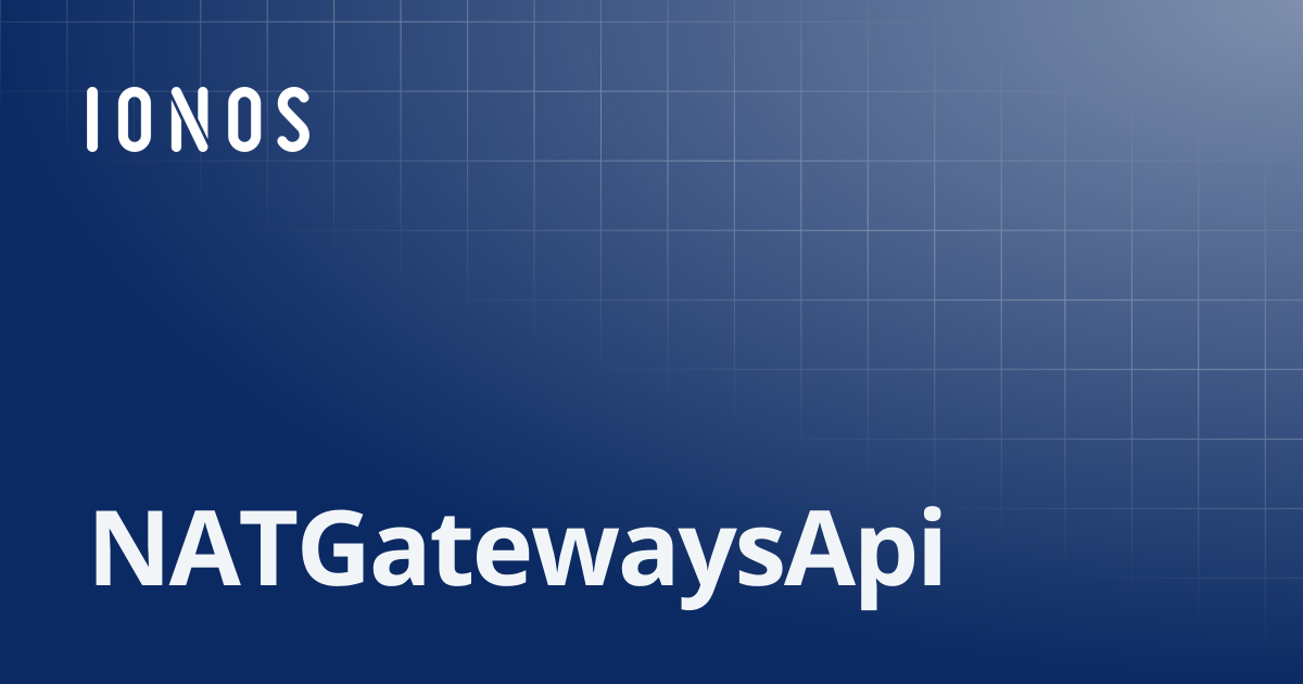 NATGatewaysApi | SDK Go Bundle