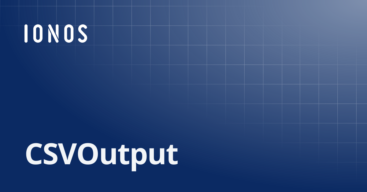CSVOutput | SDK Go Bundle