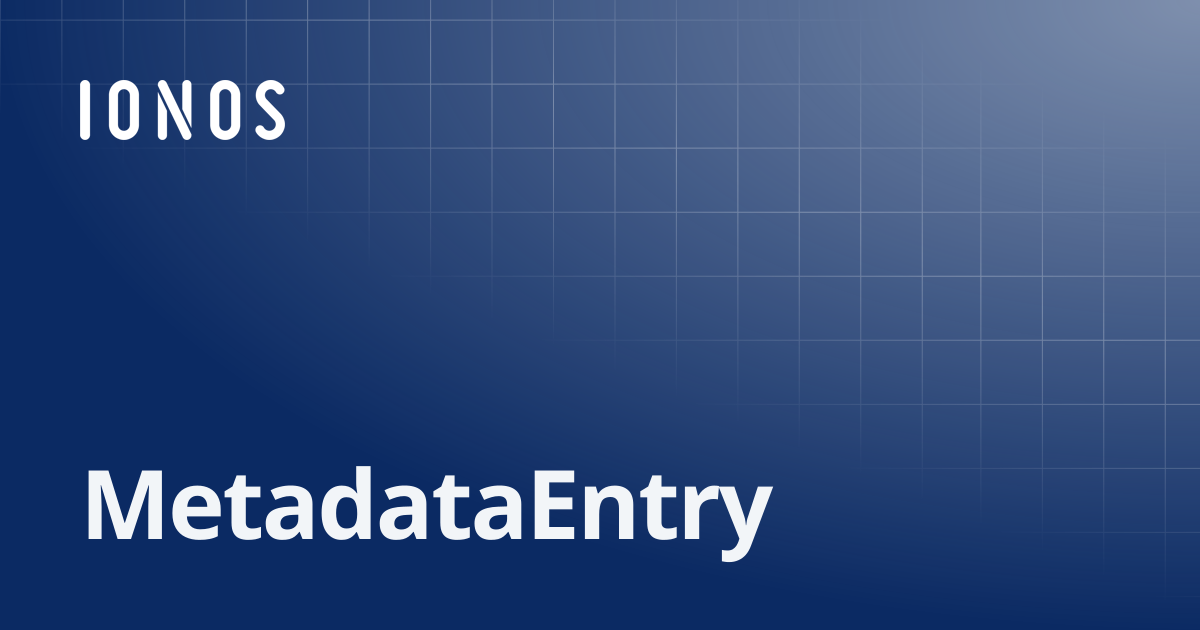 MetadataEntry | SDK Go Bundle