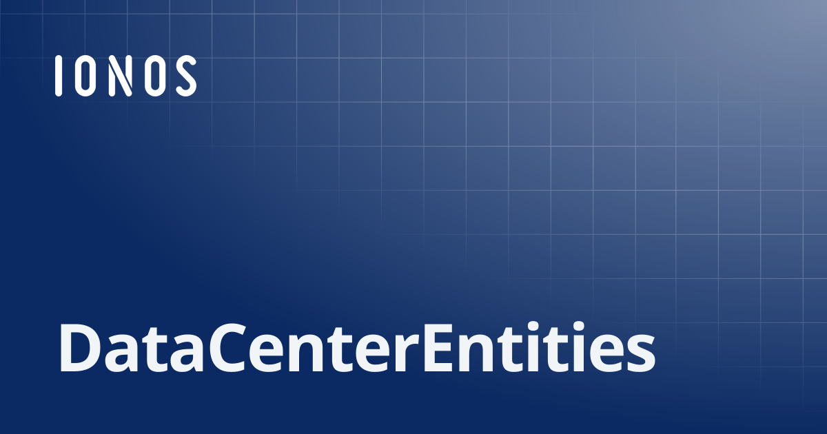 DataCenterEntities | SDK Go Bundle