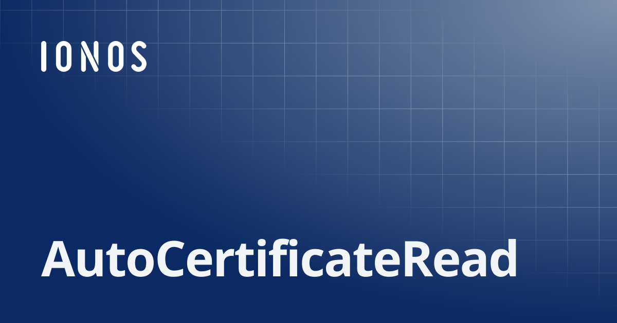 AutoCertificateRead | SDK Go Bundle