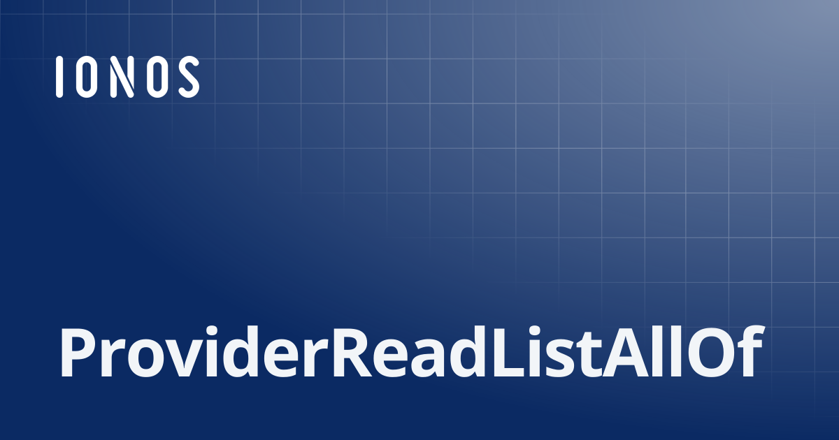 ProviderReadListAllOf | SDK Go Bundle