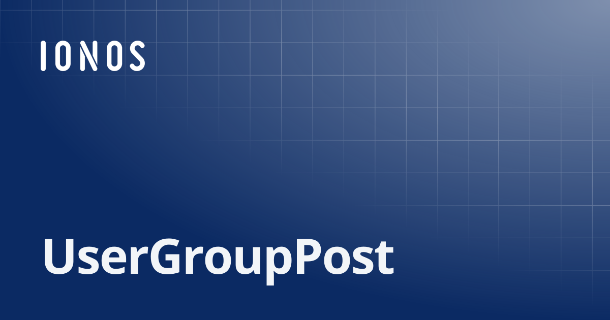UserGroupPost | SDK Go Bundle