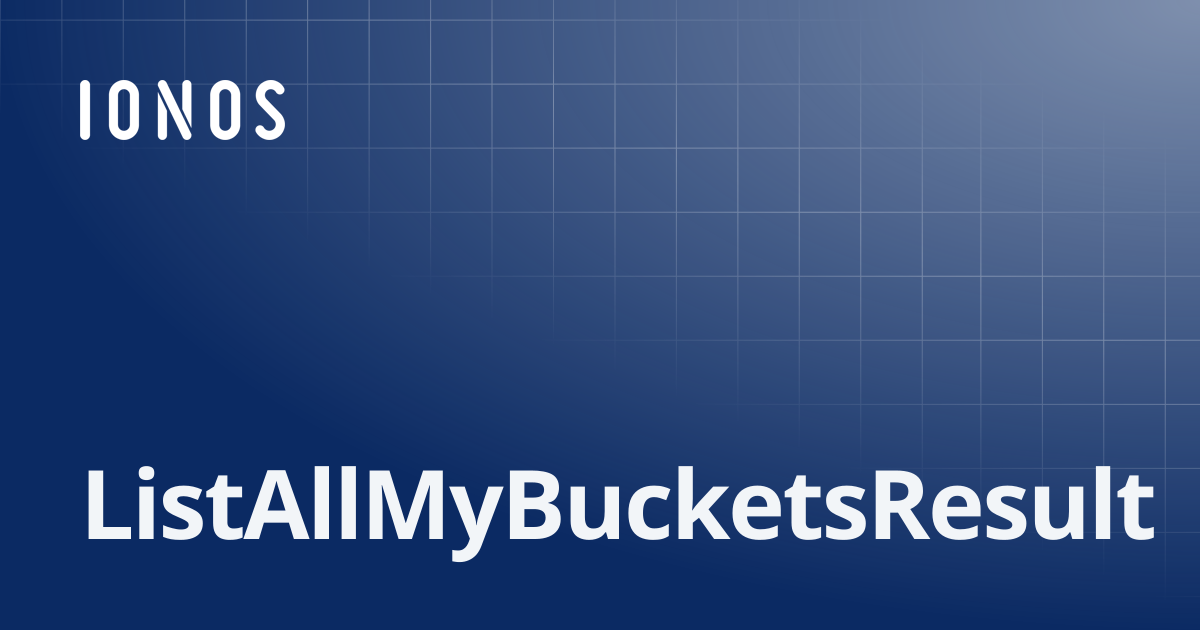 ListAllMyBucketsResult | SDK Go Bundle