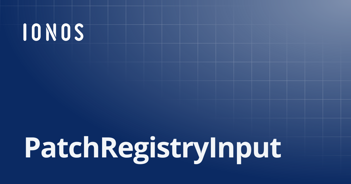 PatchRegistryInput | SDK Go Bundle