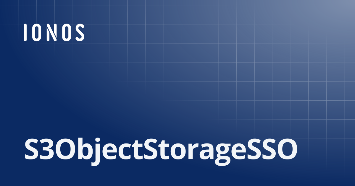 S3ObjectStorageSSO | SDK Go Bundle