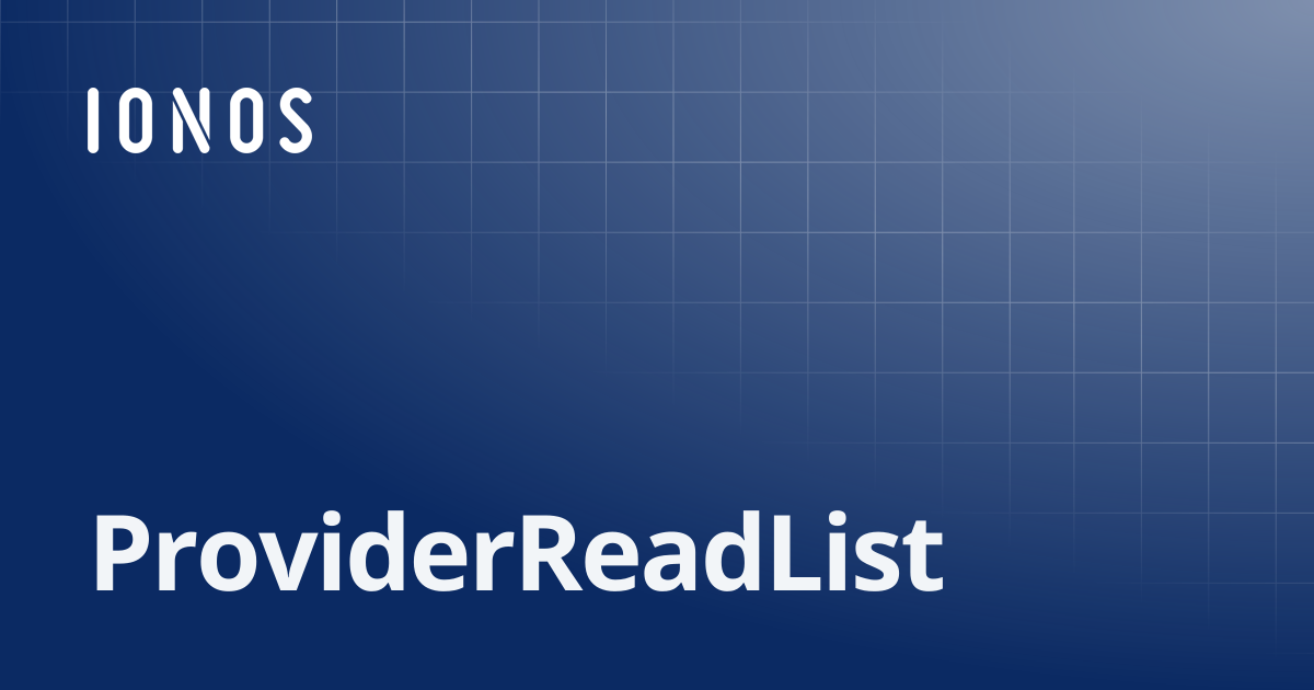 ProviderReadList | SDK Go Bundle