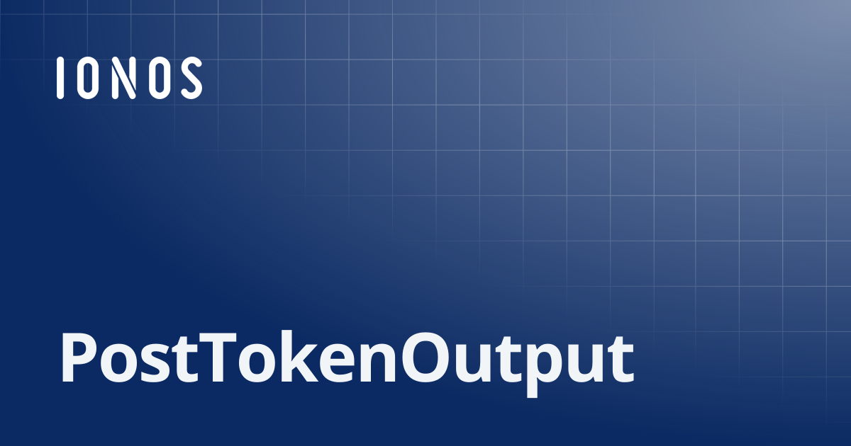 PostTokenOutput | SDK Go Bundle