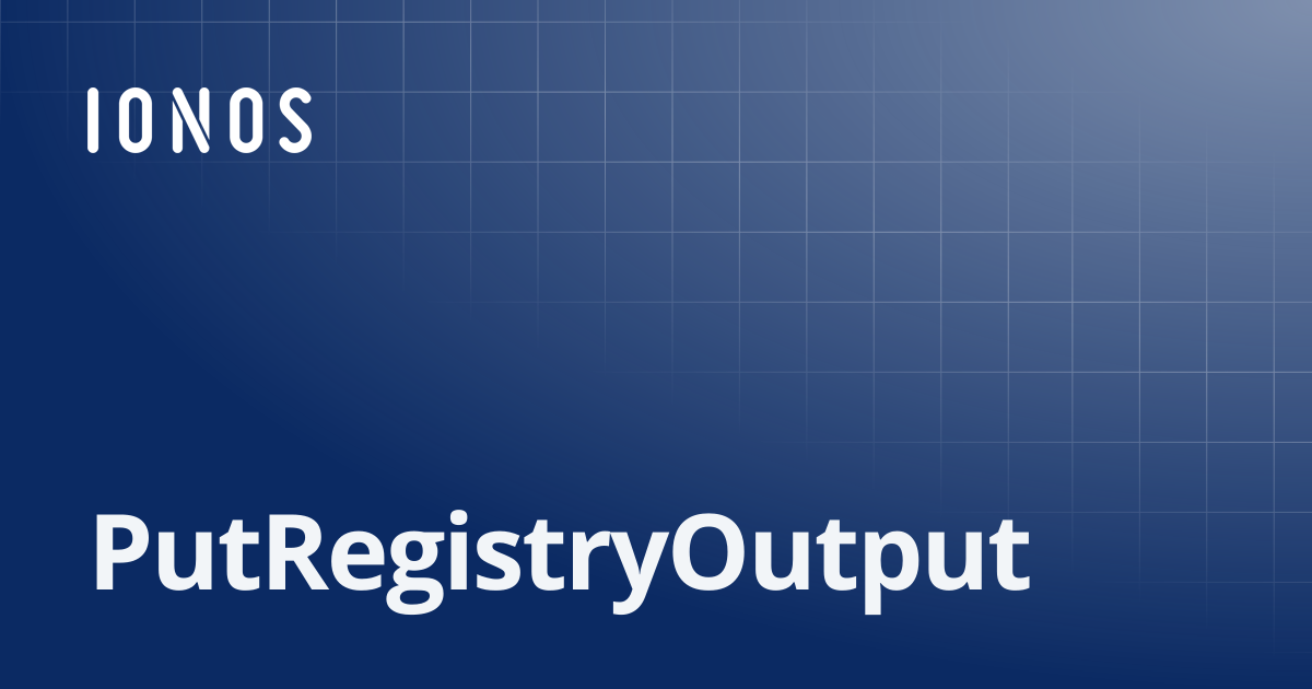 PutRegistryOutput | SDK Go Bundle
