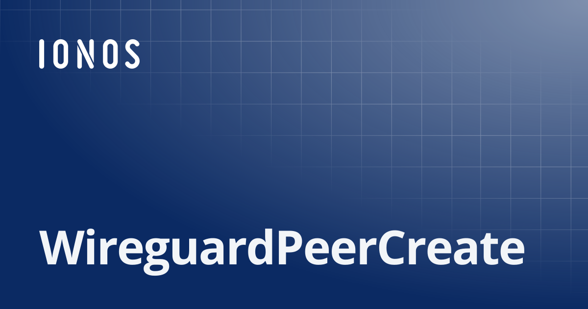 WireguardPeerCreate | SDK Go Bundle