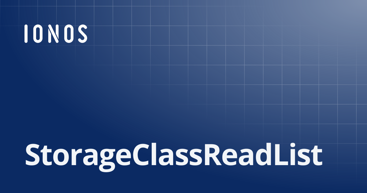StorageClassReadList | SDK Go Bundle