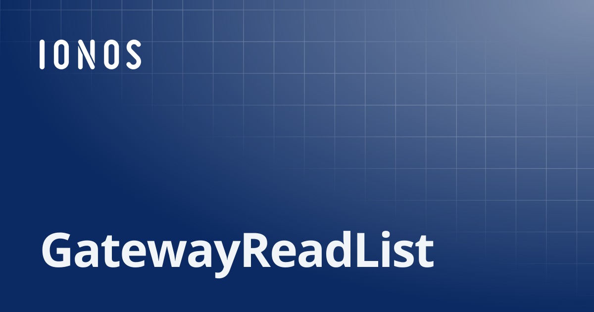 GatewayReadList | SDK Go Bundle