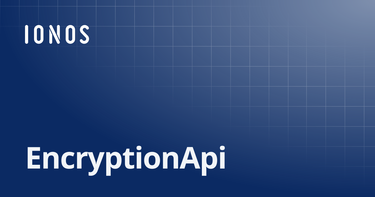 EncryptionApi | SDK Go Bundle