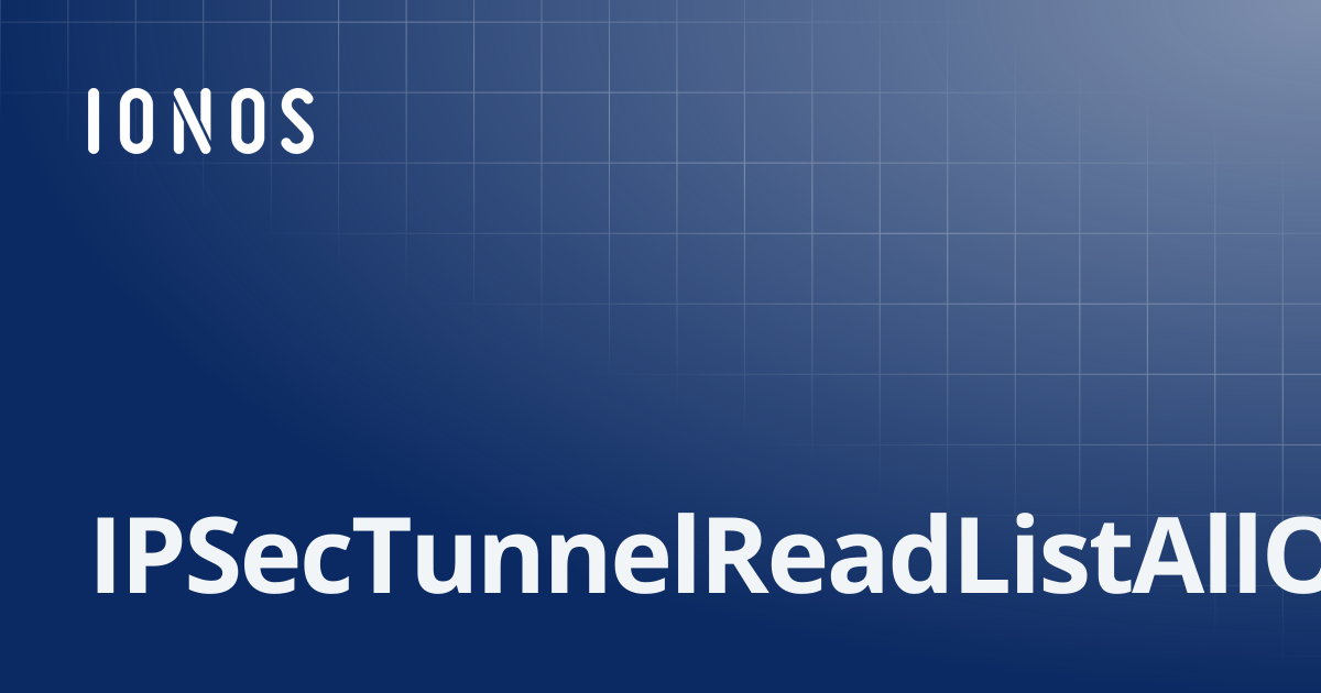IPSecTunnelReadListAllOf | SDK Go Bundle