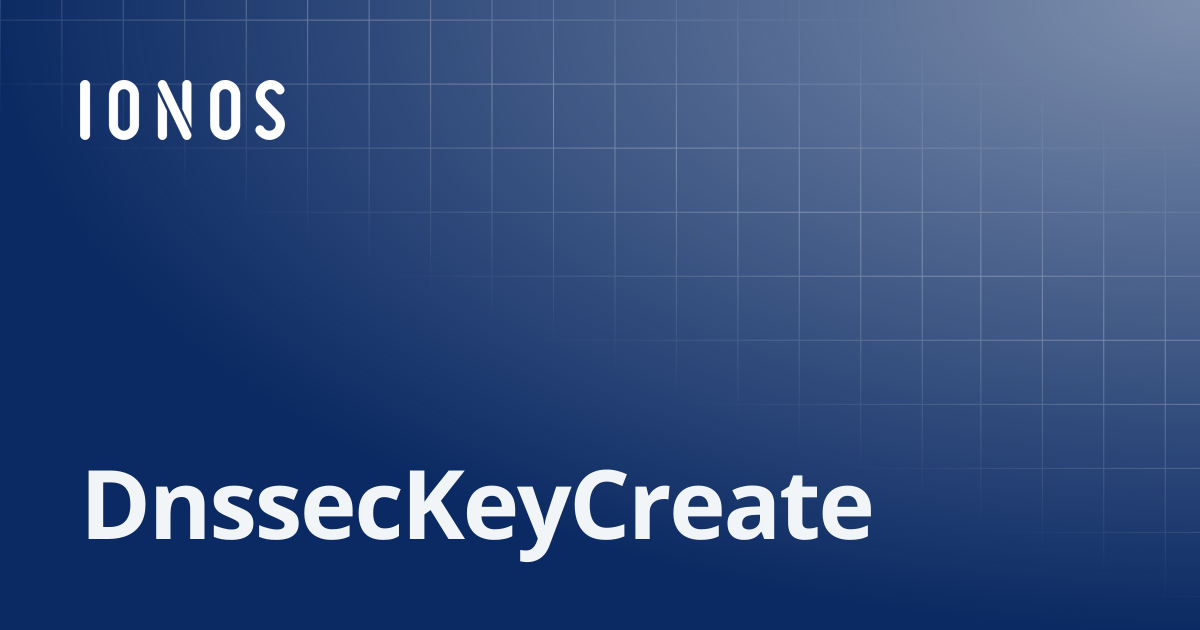DnssecKeyCreate | SDK Go Bundle
