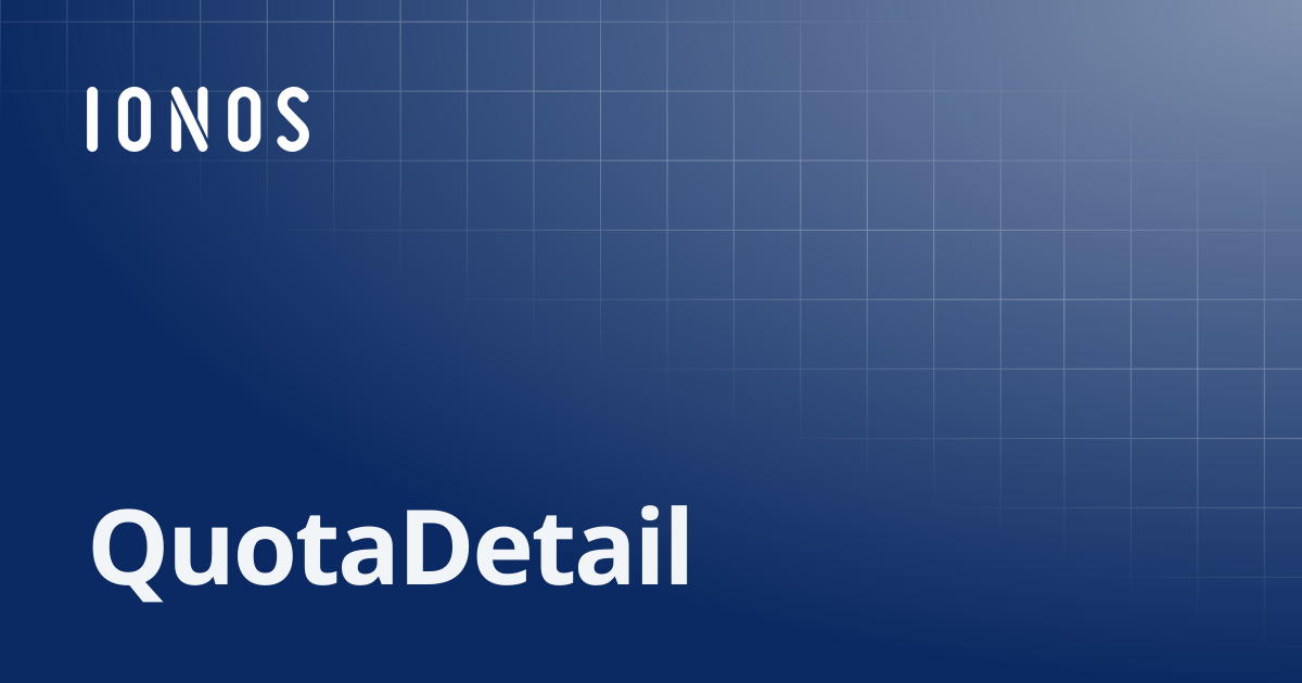 QuotaDetail | SDK Go Bundle