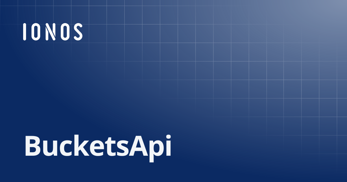 BucketsApi | SDK Go Bundle