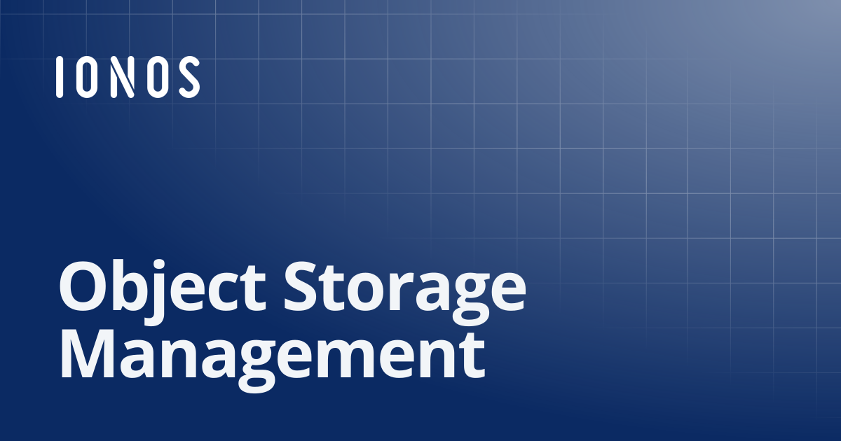 Object Storage Management | SDK Go Bundle