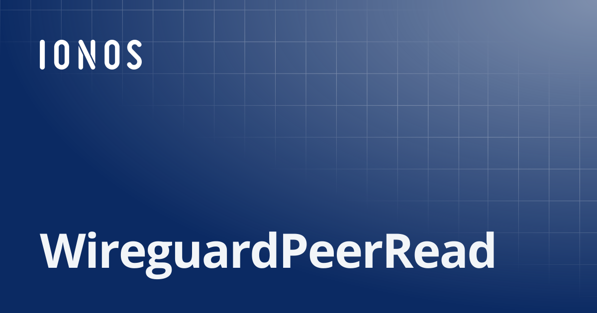 WireguardPeerRead | SDK Go Bundle