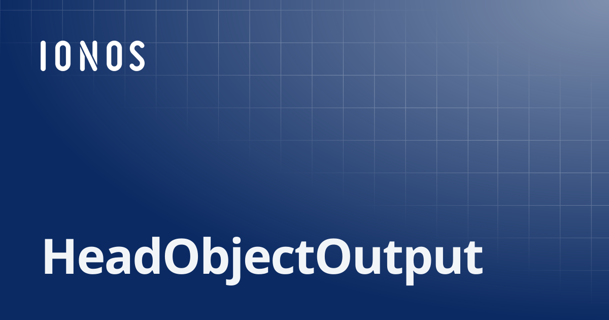 HeadObjectOutput | SDK Go Bundle
