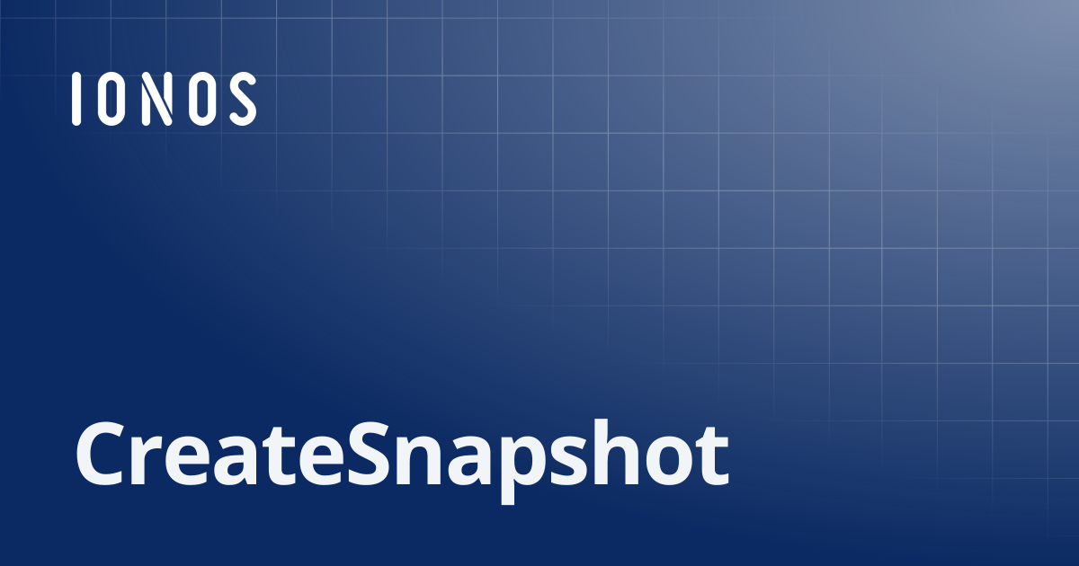 CreateSnapshot | SDK Go Bundle