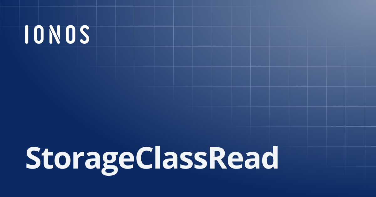 StorageClassRead | SDK Go Bundle