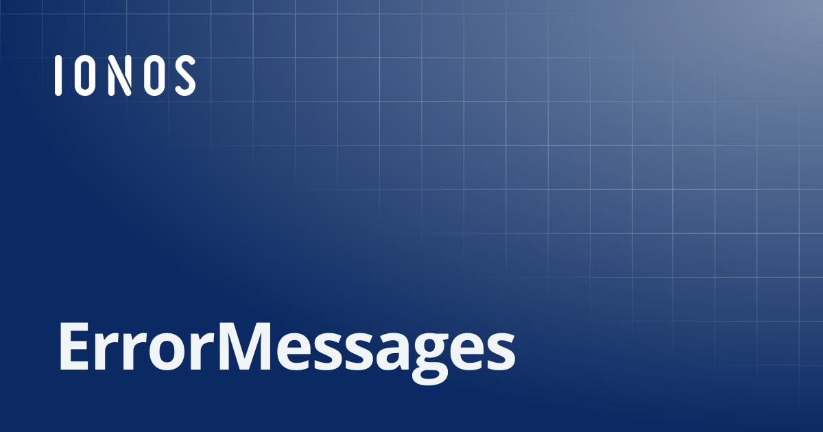 ErrorMessages | SDK Go Bundle
