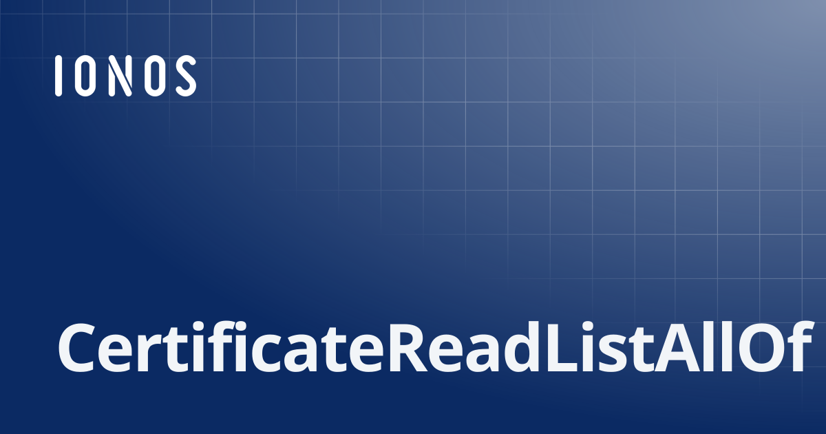 CertificateReadListAllOf | SDK Go Bundle